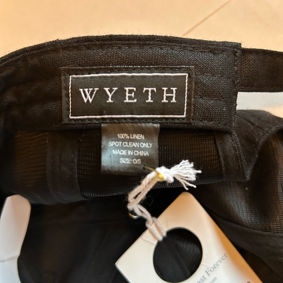 WYETH Spencer Hat Linen Black Cap OS - Picture 4 of 4